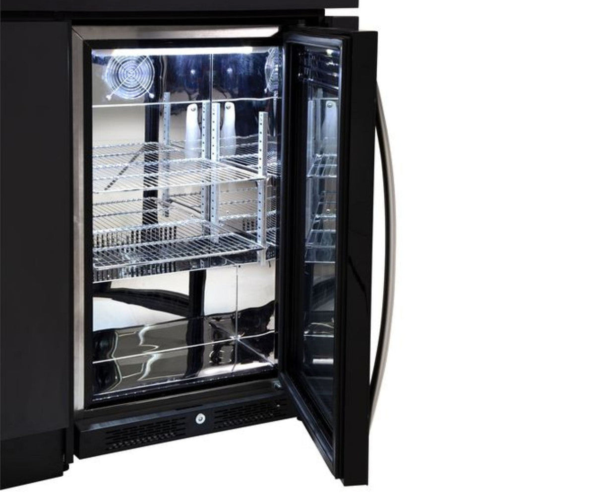 Beefeater Cabinex Outdoor Kitchen Includes S30000SS Series 4 Burner BBQ Head with stainless steel cooking tops, Fridge & Sink