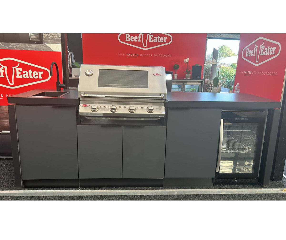 Beefeater Cabinex S30000S Series 4 Burner Outdoor Kitchen With Fridge & Sink