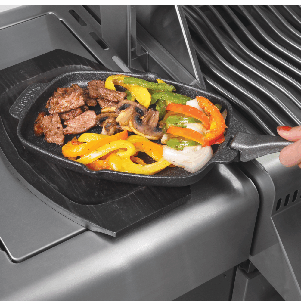 Napoleon BBQ Cast Iron Skillet with Wooden Base
