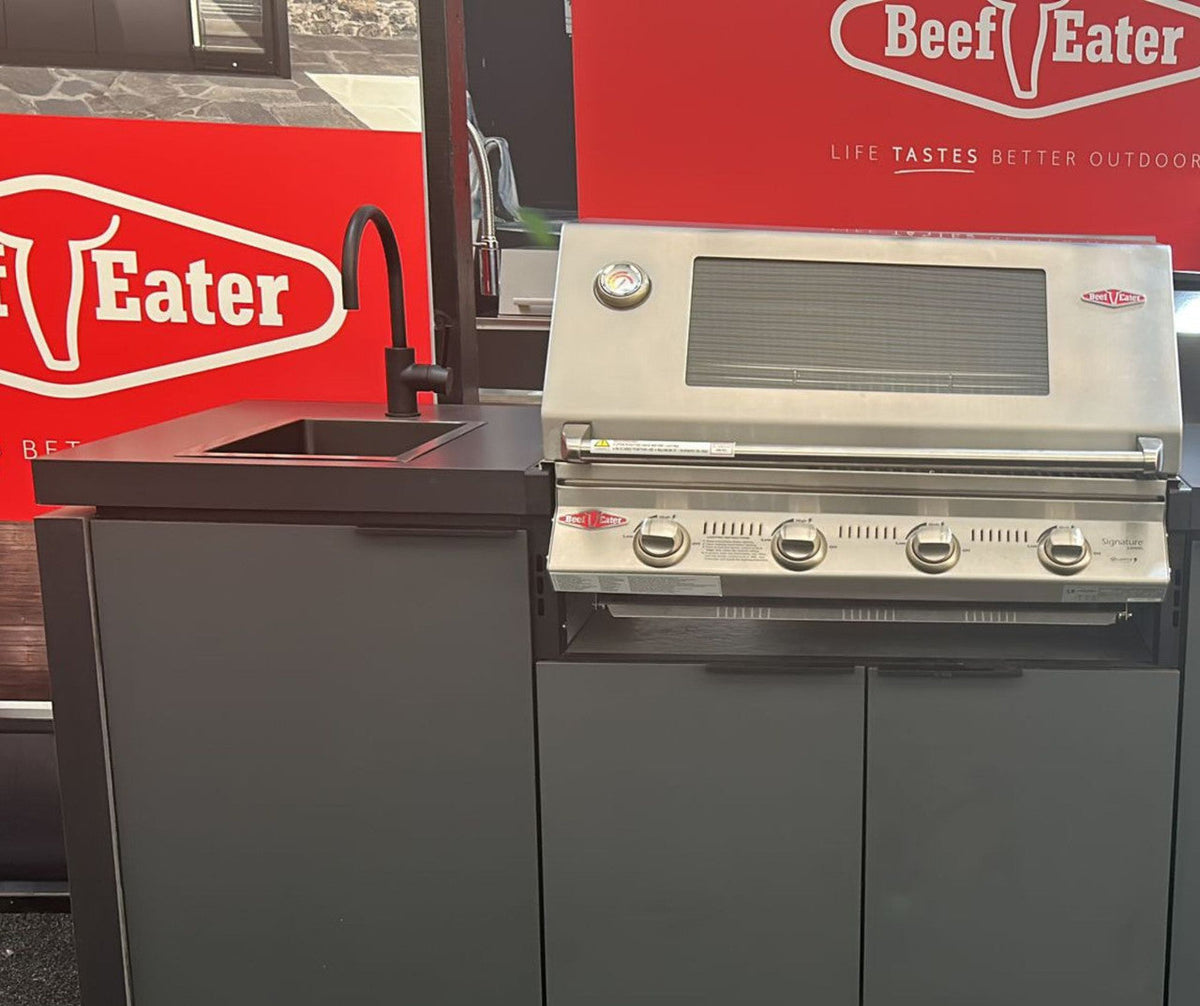 Beefeater Cabinex S30000S Series 4 Burner Outdoor Kitchen With Fridge & Sink