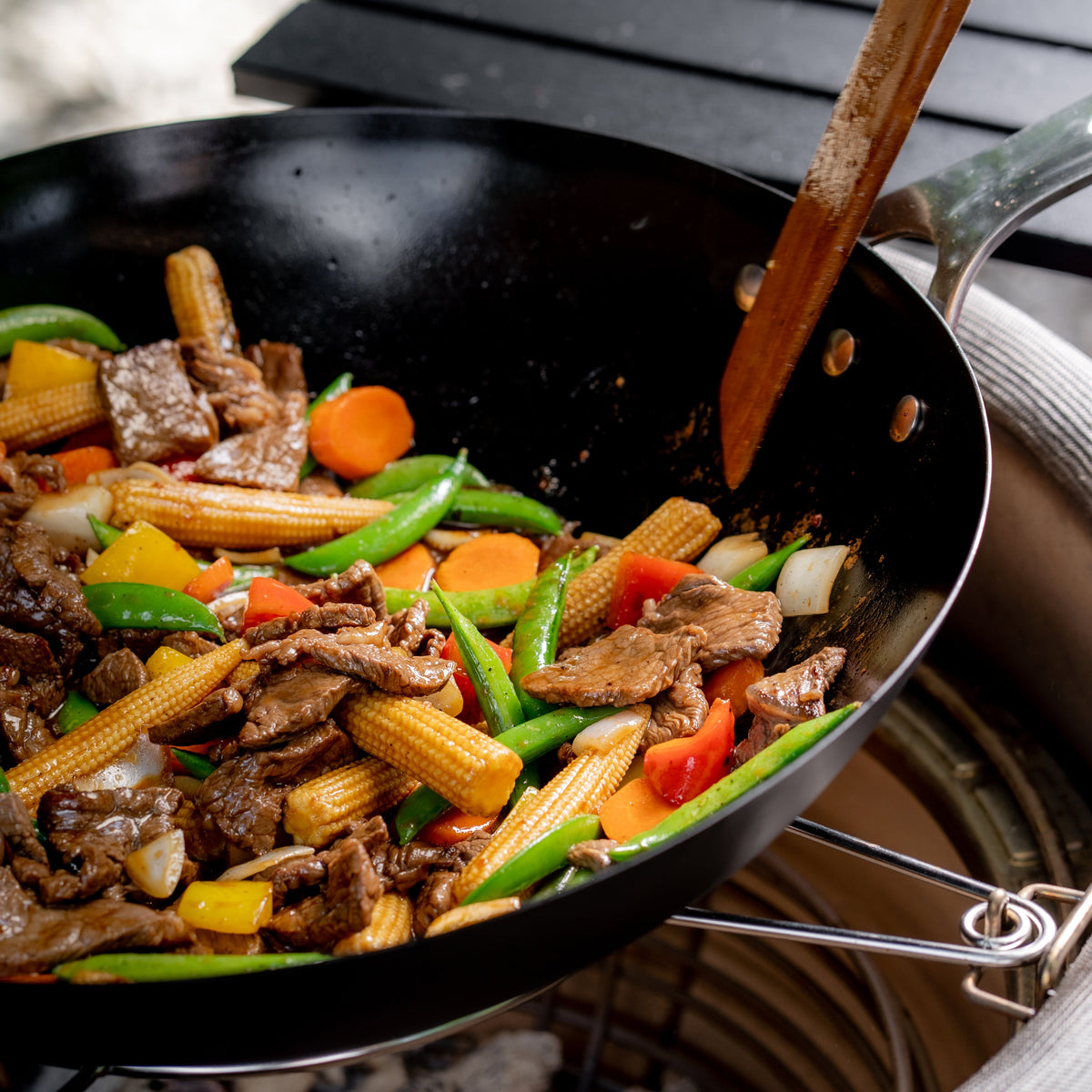 Kamado Joe Karbon Steel Carbon Steel Wok for Classic Joe & Big Joe Grills