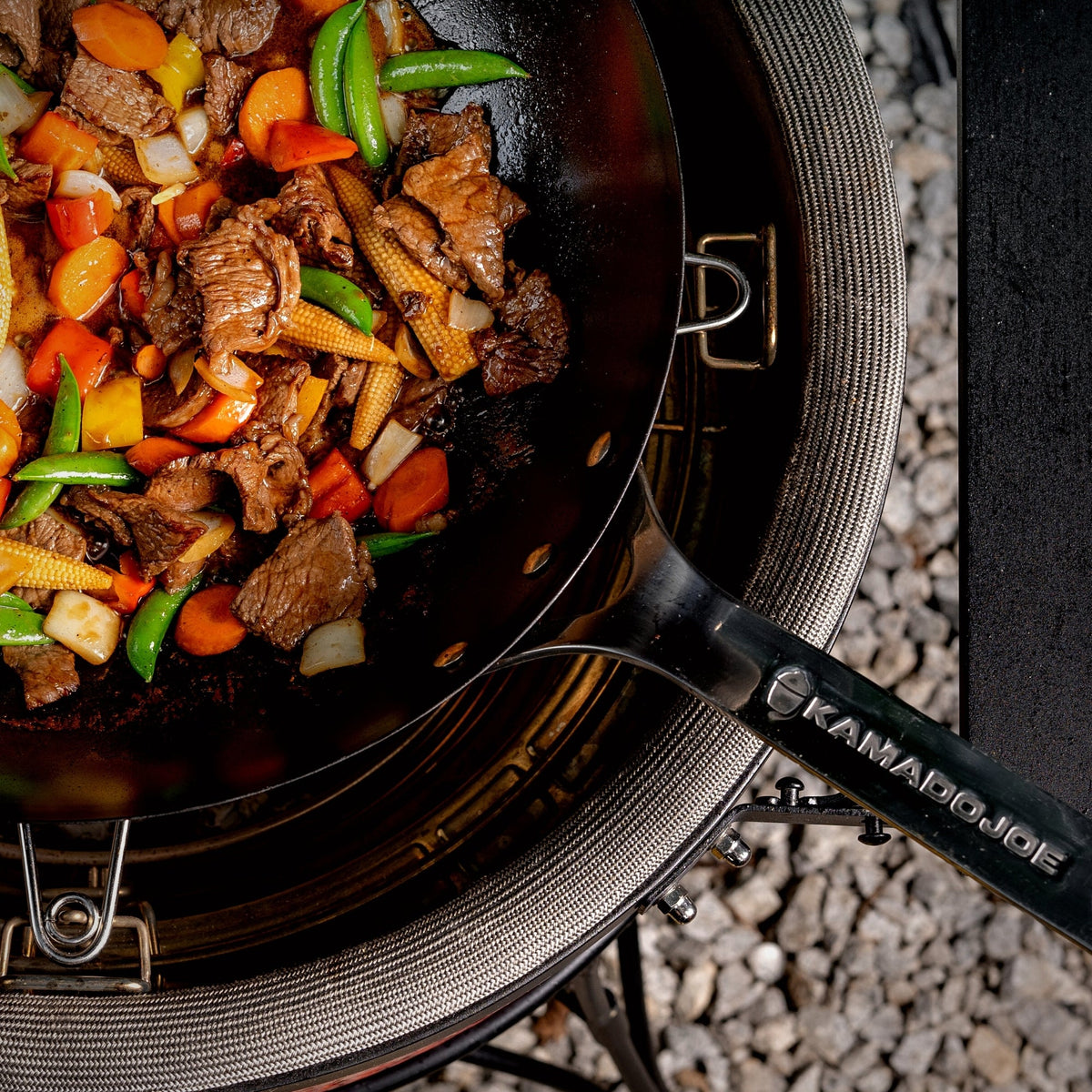 Kamado Joe Karbon Steel Carbon Steel Wok for Classic Joe & Big Joe Grills