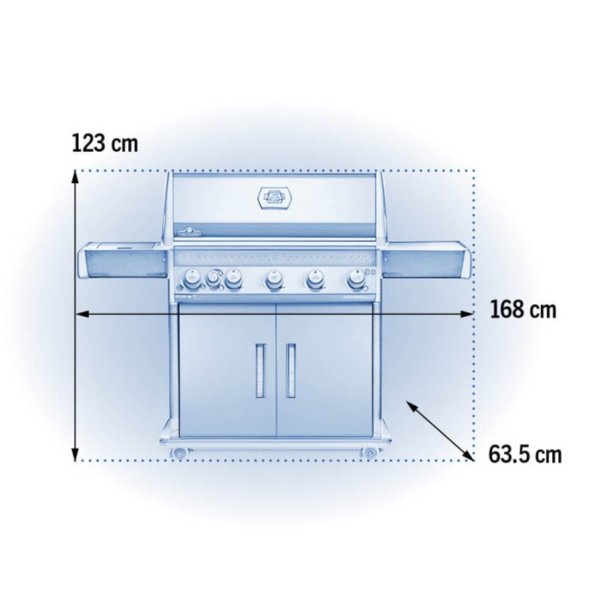 Napoleon Rogue XT625 SIB Stainless Steel Gas BBQ with Infrared Side Burner