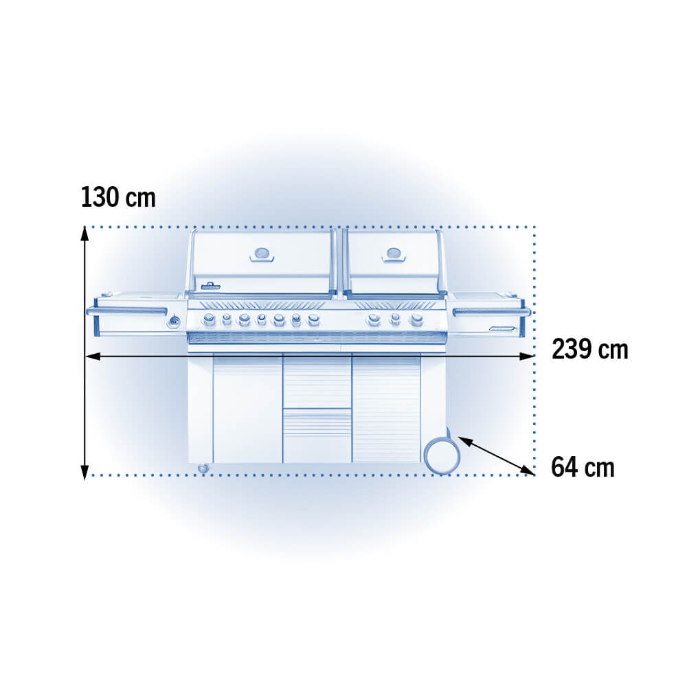 Napoleon Prestige PRO 825 Gas BBQ RSBI PRO825RSBIPSS-3-GB - Free Rotisserie